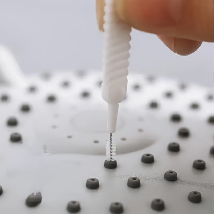 10Pcs Shower Head Cleaning Brush Set, White Multi-Functional Bathroom Accessory For Home Use - Image 6