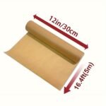 1 Roll Heavy Duty Non-Stick Parchment Paper For Baking, Grilling, Air Fryer & Steaming - Silicone Oil Resistant Baking Sheets For Chicken, Fish, Vegetables & More - Perfect For Holidays & Everyday Kitchen Use - Image 3