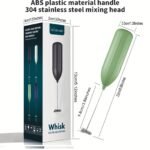 1Pc Lalayuan Electric Milk Frother & Whisk - Handheld Portable Foam Maker With Stainless Steel Teapot, Coffee & Chocolate Making, Aa Battery Operated (Not Included) For Home Kitchen, Christmas Gifts, Office Use, Office Drink Mixer, Sleek Design, Durable Kitchen Tool - Image 19