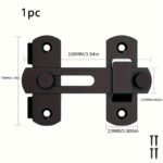 1Pc Stainless Steel Barn Door Lock - 180? Flip Sliding Latch For Garage, Bathroom, And Outdoor Use, Anti-Theft Security With 2 Keys, Durable & Easy Installation - Image 5