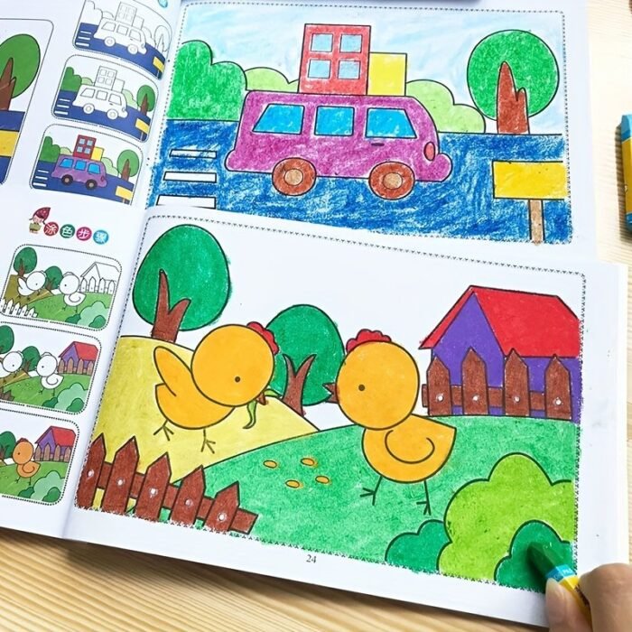 Do-It-Yourself Art Or Craft Projects, Educational Coloring Books Featuring Hand-Drawn Illustrations Of Animals And Vegetables, A Car Painting Book With Designs Of Animals, Fruits, Characters, Or Graffiti, Showcasing Clear Lines And Intricate Patterns, Ideal For Gifts During Easter, Halloween, And Christmas. Chinese Version - Image 5