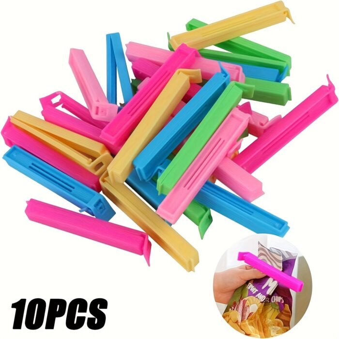 20Pcs/10Pcs/5Pcs Plastic Food Bag Clip, Reusable Sealing Clip, Moisture-Proof, Dust-Proof, And Fresh-Keeping Kitchen Storage Box And Storage Accessories - Image 8