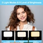 Portable Rechargeable Led Ring Light, 3 Light Modes, Usb & Battery Powered, Compatible With Iphone 15/14/13/12/11 Pro Xs, A72/A71/A52/A51, For Phone, Camera, Video, Zoom Meetings, High Power, Clip-On, Adjustable, With Front & Back Clips - Image 3