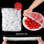 100Pcs Reusable Elastic Food Storage Covers - Transparent, Stretchable Plastic Bowl & Plate Sealing Film, Odorless, Alternative To Aluminum Foil & Deli Meat Covers, Food Contact Saf - Image 3