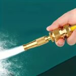 1Pc, Direct-Insert Spray Gun, Hose Nozzle - Universal Connector For Hoses, Adjustable Valve, Multifunctional Watering System, Suitable For Car Washing, Plants, And Lawns - No Batteries Required, Compatible With Garden Hose Accessories.