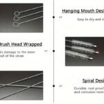 Straw Cleaning Brush Set, Stainless Steel Handle Straw Brush Set 10Pcs, Extra Long Straw Brush Suitable For Glass Cups, Straw Cups, Water Bottles And Tubes (White) - Image 5
