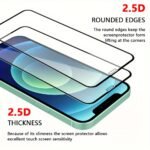 3-Pack Glossy Tempered Glass Screen Protectors, 9H Hardness, 2.5D Edge, Anti-Scratch, Bubble-Free For Iphone 6, 7, 8 Plus, X, Xs, Xr, Xs Max, 11, 12 Mini, 13, 14 Pro Max - Image 3