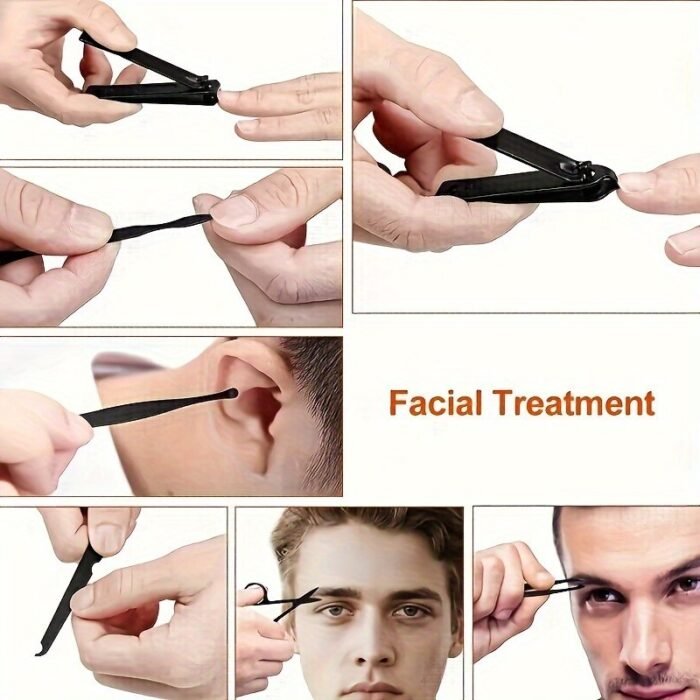 10/24Pcs Nail Clippers Manicure Tool Set, With Portable Travel Case, Cuticle Nippers And Cutter Kit, Professional Nail Clippers Pedicure Kit, Grooming Kit For Travel - Image 9