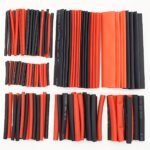 127Pcs Assorted Black & Red Shrink Tubing, 2:1 Pe Polyolefin Cable Sleeving, Automotive Wire Wrapping Kit, Industrial Electrical Interconnects