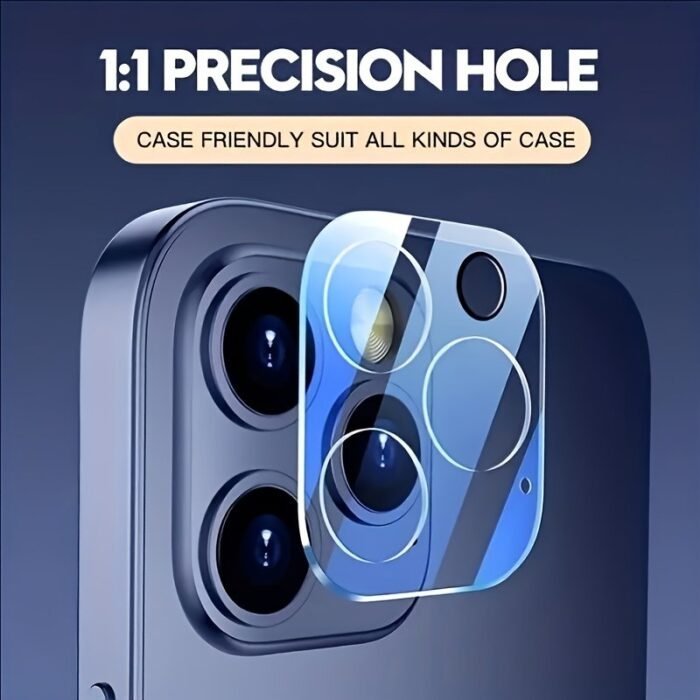 2Pcs 9H Tempered Glass Camera Lens Protector For Iphone 16/15 Pro Max & 14 Pro/13/12/11 - Ultra-Clear, Scratch-Resistant, Bubble-Free, Case-Compatible - Image 7