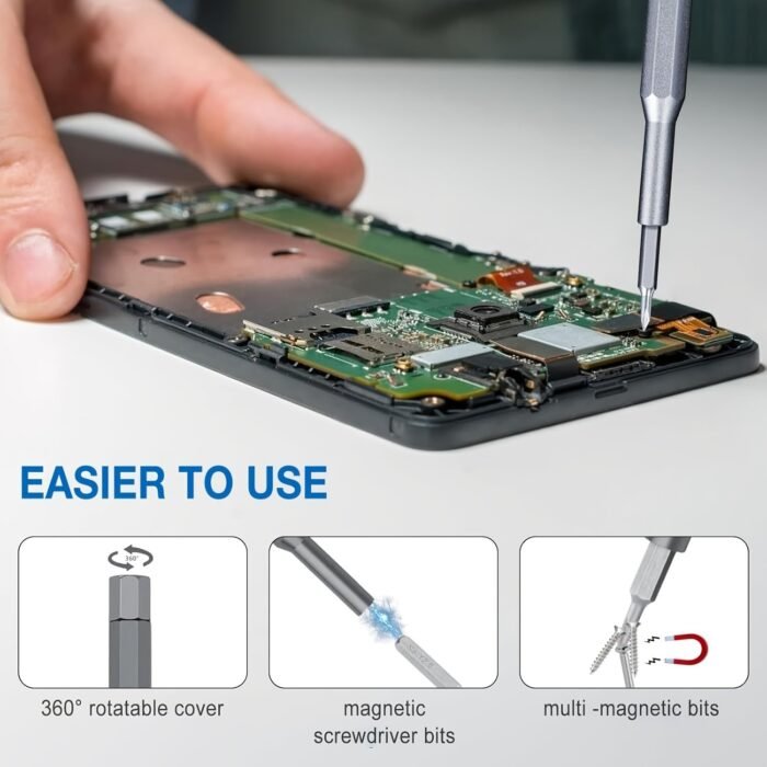 25-In-1 Precision Screwdriver Set, Multi-Function Repair Tools For Mobile Phone & Tablet Disassembly, Durable Plastic, Uncharged - With Various Screw Heads - Image 5