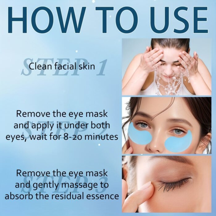 60Pcs Xioimy Collagen & Retinol Under Eye Masks - Hypoallergenic Multi-Functional Gel Eye Patches For Tightening, Moisturizing & Firming - European Specialized Skincare For All Light Beige Types, Men & Women, Eye Patches Skincare, Gentle Skincare, Under-Eye, Hypoallergenic Material - Image 5