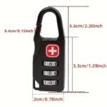 1/2/4/6/10Pcs Travel Sentry Approved Mini Padlocks - Durable 3-Digit Password Lock, Anti-Theft Lightweight Metal Lock For Luggage, Backpacks, Suitcases - Stylish Minimalist Design, Easy To Set, Luggage Locks, Suitcase Security, Sleek Metallic Finish, Sturdy Construction - Image 2
