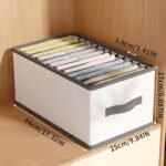 1/3Pcs Foldable Drawer Storage Basket, Non-Woven Fabric, Pants Underwear Socks Bra Organizer Storage Box, Father'S Day Gift, Drawer Organizer | Multifunctional | Lightweight, Clothes With Handle Nylon Drawer Storage Bag, Divided Clothes Wardrobe Layered Isolation Storage Box, Suitable For Organizing Home And Moving, Clothes And Bedding, Laundry Organization And Storage, Space-Saving Home Solution - Image 4