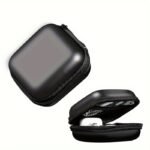 Luxury Storage Case, Earphone Case Hard Headphone Bag For Airpods Earpods Ear Pads Wireless Earphone Accessories, Ideal For Organizing Earbuds, Chargers, And Small Accessories, Accessory Organizer, Durable Sleek Black Case, 7*7*3Cm - Image 6