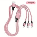 3-In-1 Fast Charging Usb Cable, Nylon Braided, For Iphone 14 13 12 Pro Max Xs Max Charger Cable For, Redmi, Oneplus, Xiaomi Usb C Mobile Phones, S20A13 S10 Note 20 10 9 Moto Android Type-C Cable For Apple Android, A Halloween Gift - Image 12
