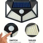 1/2/4/6/8Pcs 100 Led Solar Wall Lights Outdoor Solar Lights Pir Motion Sensor Solar Powered Sunlight Lamps Courtyard Lights Super Bright, 3 Modes Solar Motion Lights Outdoor, Solar Fence Lights Safety Lights For Garden Yard Outside - Image 10