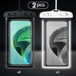 2Pcs Luminous Waterproof Mobile Phone Bag Touch Screen Swimming Self-Sealing Sealed Bag Beach Diving Photography Drifting Transparent Waterproof Mobile Phone Case - Image 5