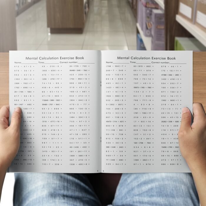 1Pc Advanced-Level Mental Arithmetic Worksheet Series: Enhancing Cognitive Skills Through Challenging Exercises - Image 4