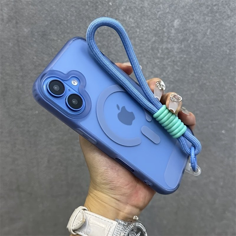 product-fancy-33d916aa-36fb-4bd5-beb0-7d0798b7dd0e.jpg 1Pc Mobile Phone Case High Quality Translucent Frosted Magnetic Case For Apple Mobile Phone Iphone16/15/14/13/12/11 - Image 1