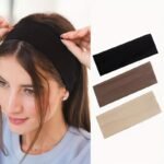 Set Of 3 Stretchy Neutral Headbands - Soft & Absorbent - Ideal For Sports And Daily Wear