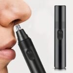 1Pc Nose Hair Trimmer, Professional Painless Nose And Ear Hair Trimmer For Women Men, Stainless Steel Head Nose Hair Remover, Battery Powered Nose And Ear Hair Trimmer