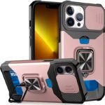 1Pc Heavy-Duty Phone Case Heavy-Duty Shockproof Phone Case With A Metal Stand And Card Slot, Compatible With Iphone 16 Pro Max, 15 Pro Max, 14 Pro Max, And 13 Pro Max. - Image 56