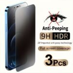 3Pcs Privacy Screen Protectors For Iphone 11 12 13 14 15 16 Pro Max Anti-Spy Tempered Glass For Iphone 16 15 14 Plus 12 13 Mini 11 12 13 14 15 16 Pro - Image 3