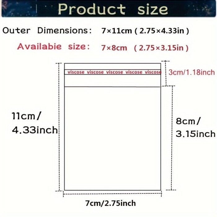 Self-Adhesive Cellophane Bag, Transparent Opp Plastic Packaging, Sealed, Jewelry Gift, Sweets - Image 17