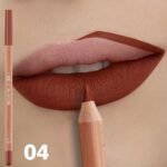 1Pc Matte Lipstick & Liner Pen, Waterproof, Long-Lasting, Non-Stick, Berry Shades For All Skin Types, Makeup Pencils For Women, Pudaier - Image 9