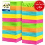 40Pcs/20Pcs/12Pcs/ 4Pcs Of Microfiber Cleaning Cloth 40Pcs Of Cleaning Rags For Housekeeping, Kitchen, Car, Reusable, 5 Colors Randomly Mixed, Unspecified Color (Green/Blue/Yellow/Orange/Pink) - Image 7