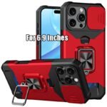 1Pc Heavy-Duty Phone Case Heavy-Duty Shockproof Phone Case With A Metal Stand And Card Slot, Compatible With Iphone 16 Pro Max, 15 Pro Max, 14 Pro Max, And 13 Pro Max. - Image 30