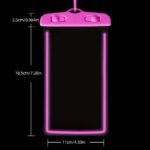 2Pcs Luminous Waterproof Mobile Phone Bag Touch Screen Swimming Self-Sealing Sealed Bag Beach Diving Photography Drifting Transparent Waterproof Mobile Phone Case - Image 2