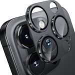 1Pc Compatible With Iphone 11/12/13/14/15/16 Pro Max Plus Mini Metal Camera Lens Protector, Scratch Resistant And Long-Lasting