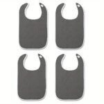 1Pc Or 4Pcs Light Blue Adult Bibs - Adjustable, Machine Washable Polyester Dining Cloth For Elderly Care, Design For Men And Women - Image 17