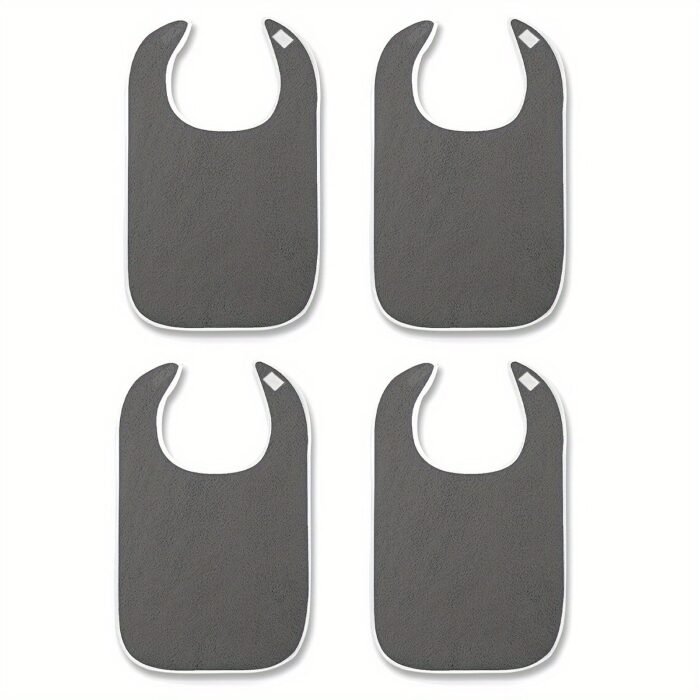 1Pc Or 4Pcs Light Blue Adult Bibs - Adjustable, Machine Washable Polyester Dining Cloth For Elderly Care, Design For Men And Women - Image 17