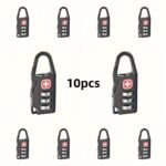 1/2/4/6/10Pcs Travel Sentry Approved Mini Padlocks - Durable 3-Digit Password Lock, Anti-Theft Lightweight Metal Lock For Luggage, Backpacks, Suitcases - Stylish Minimalist Design, Easy To Set, Luggage Locks, Suitcase Security, Sleek Metallic Finish, Sturdy Construction - Image 9