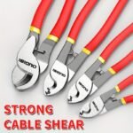 1Pc Oudisi Professional Cable Pliers, Chrome Vanadium Steel Manual Wire Cutters, Insulated Cable Scissors, Wire Stripping Pliers, Electrical Wire Cutting Tools