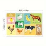 1 Box Of 12 English Enlightenment Reading Materials For Children And Toddlers, Recognizing Animals, Colorful Pictures, Large Cards, Sensory Cards, Stimulating Brain And Memory Development - Image 3