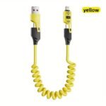 Best Choice 1Pc/5Pcs 65W Zinc Alloy Universal 4-In-1 High-Speed Charging Data Cable, Spring Retractable Cable Compatible With,, S23, S21, One Plus, Mi 13, Huawei, Oppo, Iphone Series Of Products Charging, Car Charging The Best Option - Image 7