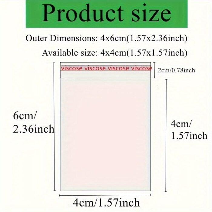 Self-Adhesive Cellophane Bag, Transparent Opp Plastic Packaging, Sealed, Jewelry Gift, Sweets - Image 3