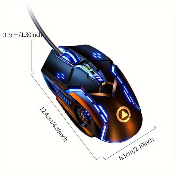Silver Carved Mechanical Gaming Mouse, Wired, Suitable For Desktop And Laptop Use, Silent For Office And Esports. - Image 10
