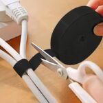 1 Roll - 300Cm Black Nylon Cable Organizer Strap, Durable Hook And Loop Cord Winder For Efficient Cable Management In Home, Travel & Outdoor Use