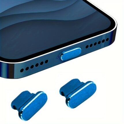 2 Pcs Aluminum Alloy Anti Dust Plug For Iphone 13 12 Mini 11 Pro Max Xs 8 Plus Ipad Airpods Apple Series Lightning Port Cover