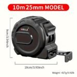 1Pc Oudisi High Precision Digital Tape Measure 3.0Meter/5.0Meter/7.5Meter/10.0Meter - Waterproof Abs Shell & Metal Shaft, Black Golden Heavy-Duty Measuring Tool For Woodworking, Construction, Diy Projects - Image 4