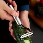 Stainless Steel Multi-Purpose Vegetable Peeler & Cutter ? All-In-One Kitchen Tool For Potatoes, Fruits, And More ? Perfect For Thanksgiving And Christmas Gifts, Kitchen Prep Tool | Sleek Kitchenware | Sharp Blade Cutter, Vegetable Slicer - Image 6