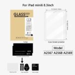 This Is A Pack Of 2 Tempered Glass Screen Protectors For Ipad Models Including The 11Th, 10Th, 9Th, 8Th, 7Th, 6Th, 5Th, Air 7, Air 6, Air 5, Air 4, Air 3, Mini 7, Mini 6, Mini 5, And Mini 4 (2018/2020/2019/2020/2022/2023/2024/2025) Pro/Air (7.9/8.3/9.7/10.2/10.5/10.9/11) Inches, Offering Scratch Resistance, 9H Hardness, And High Definition Clarity. - Image 17