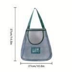 1Pc Hanging Mesh Storage Bag With Handle For Fruits And Vegetables, Kitchen Ginger Garlic Food Storage Net Pocket - Image 7