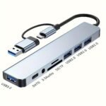 8-In-1 Usb Hub With Audio Jack, Multi-Port Adapter For Tablets, Usb-Powered, 5V Operating Voltage, Compatible With Tablets - Image 3