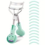1 Portable Eyelash Curler With 15 Silicone Pads, Stainless Steel Curved Handle Eyelash Curler, Curl And Shape, No Damage To Eyelashes, Eyelash Lifting, Big Eyes, Suitable For Women'S Eyelashes - Image 5